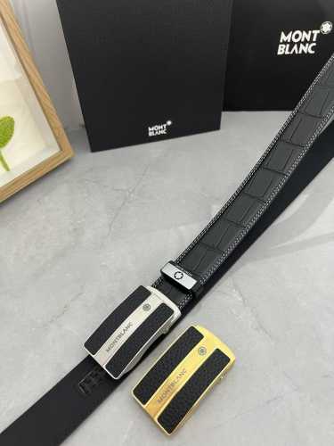 品名：万宝龙 Montblanc 自动带 材质：原单牛皮腰带 百分百头层牛皮腰带保证真皮，24K纯钢扣，专柜原单品质、做工精细，时尚大牌，送人自用首选 包装：