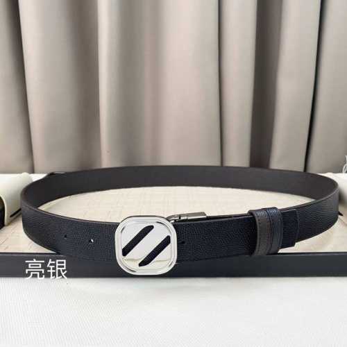 杰尼亚，头层牛皮 宽3.5Cm 官网同步，纯铜金属标识，适合商务低调人士！