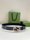 宽度4.0Cm Gucci 米奇动漫图案是Gucci的标志性元素之一，在这款配饰中焕新演绎为卡通风格设计。这款腰带融合了经典米奇元素和双G图案，突显品牌悠久的设