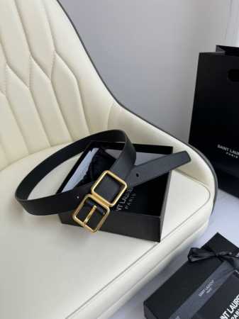 代购级 2024 开春秀款saint Laurent 圣罗兰女士腰带皮带 原厂真金电渡扣头，意大利原厂皮，宽3.0Cm，代购级。 - 点击图像关闭