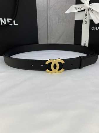 特 宽度3.0Cm Chanel 香奈儿荔枝纹牛皮支持Nfc芯片官方网站链接扫码验证、金 银 色镶钻钢扣。 - 点击图像关闭