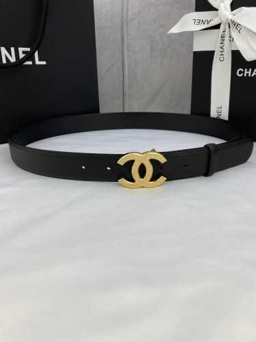 特 宽度3.0Cm Chanel 香奈儿荔枝纹牛皮支持Nfc芯片官方网站链接扫码验证、金 银 色镶钻钢扣。