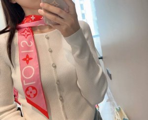 Lv今年出的神仙配色超级Nice官网最新款，Tiwlly官网同步在售。上新，终于到货了，Lv最新双层束发带~绑带.领结.飘带各种多用途国内官网也上架了售价184