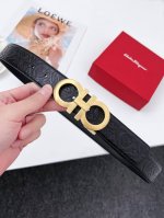 顶级原单复刻版 ，配送专柜全套礼盒包装进口原厂头层牛皮皮带 Ferragamo.菲拉格慕 支持nfc扫码 宽度3.5Cm 高级定制款男士腰带 双面进口牛皮 可双