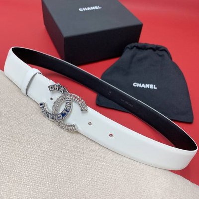 chanel 24c 链条 水钻 字母logo铜扣 小牛皮腰带 双面头层牛皮 3.0cm 独家！