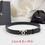 特 3.0Cm 香奈儿腰带，双面头层牛皮皮料，长度：.75.80.85.90.95.100欧，铜五金字母扣原版开模定制庆祝]