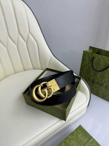 特 Gucci，原厂精密电渡扣头，意大利原厂皮，宽3.7Cm，代购级。