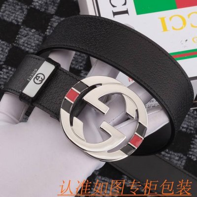 品名：古奇皮带Gu...Cci原单腰带 材料：百分百头层牛皮腰带，保证真皮皮带，专柜原单品质、做工精细，送人自用首选 包装： 请认准如图专柜包装，赠送打孔器，银