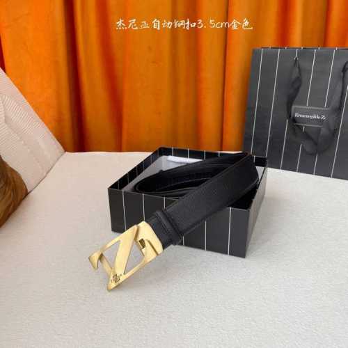 杰～尼亚原版小牛皮，手感细腻柔软，搭配纯钢自动精品扣，男士必备！宽度：3.5Cm