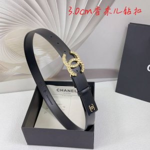3.0Cm香奈儿腰带，双面头层牛皮，长度：.75.80.85.90.95.100.欧，满钻五金铜扣原版开模定制庆祝]