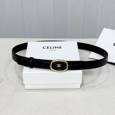Celin E新品立体浮标扣女士腰带 意大利进口小牛皮 搭铜扣 宽度2.5双面佩戴
