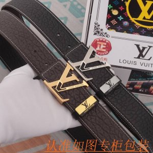 品名：Lv 皮带 原单 腰带 材料：百分百头层牛皮腰带，保证真皮皮带，专柜原单品质、做工精细，时尚大牌，送人自用首选 包装： 请认准如图专柜包装，赠送打孔器，手