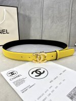 宽度3.0Cm Chanel 香奈儿 进口柔软小牛皮金 银色花纹金属钢扣。