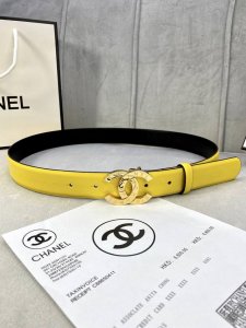 宽度3.0Cm Chanel 香奈儿 进口柔软小牛皮金 银色花纹金属钢扣。