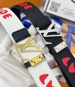 皮带：Lv..路易..威登顶级复刻- 腰带：原单品质百分百进口原厂头层牛皮，保证真皮。镜面设计工艺.真空电镀.永不掉色.24K纯钢扣头层小牛皮涂鸦手绘油画系列双