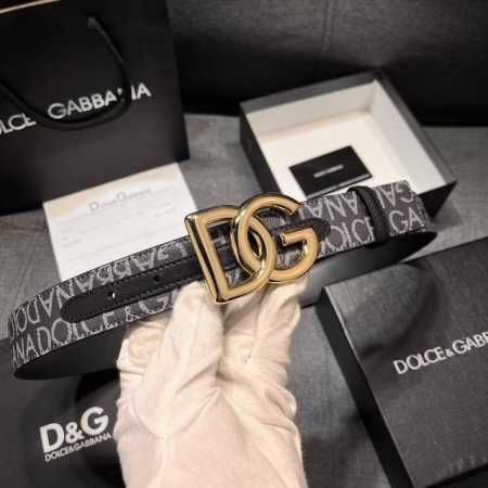 Dg 宽3.5Cm 杜嘉班纳 新款 涂层织物腰带，整体点缀别具一格的提花工艺 Dolce&Gabbana 徽标 - 点击图像关闭