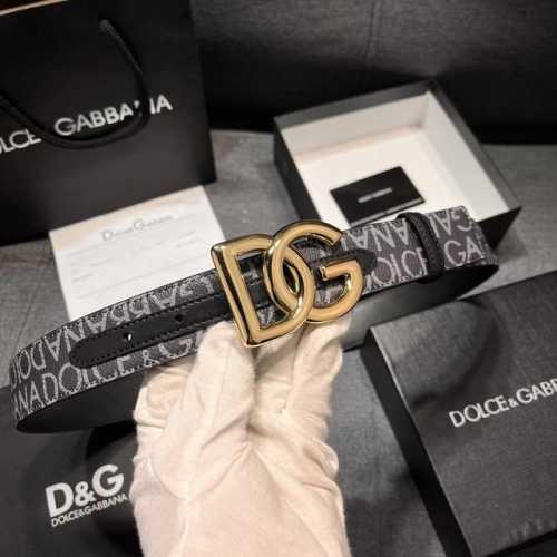 Dg 宽3.5Cm 杜嘉班纳 新款 涂层织物腰带，整体点缀别具一格的提花工艺 Dolce&Gabbana 徽标