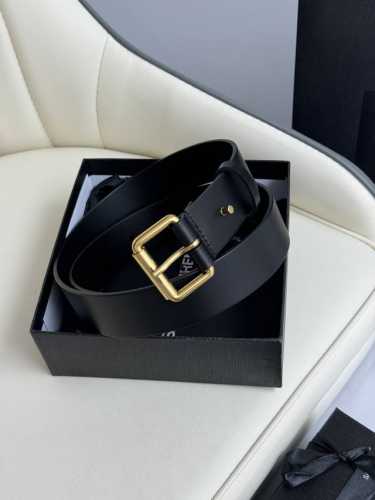 特 Saint Laurent 圣罗兰女士腰带皮带 原厂真金电渡扣头，意大利原厂皮，宽3.5Cm
