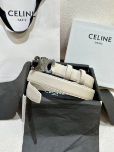 特 Celine 2024新款女士凯旋们腰带 Triomphe 双面顶级小牛皮腰带 百搭时尚潮流，宽2.5Cm