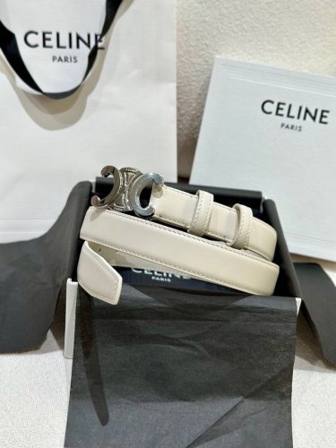 特 Celine 2024新款女士凯旋们腰带 Triomphe 双面顶级小牛皮腰带 百搭时尚潮流，宽2.5Cm