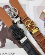 皮带：Lv..路易..威登顶级复刻. 腰带：原单品质百分百进口原厂头层牛皮，保证真皮。圆形字母悬浮镂空Logo工艺.真空电镀.永不掉色.24K纯钢扣头层鳄鱼皮纹