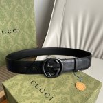 G U C C I 顶级品质 经典款男女通用腰带 双面原厂小牛皮 精致新品搭扣 顶级