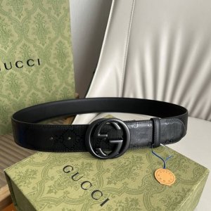 G U C C I 顶级品质 经典款男女通用腰带 双面原厂小牛皮 精致新品搭扣 顶级