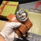 古奇 宽4.0Cm 新款 原单 每一季，品牌标识都会吐故纳新，于经典之中融入新意。在这款绗缝皮革腰带上，经典Gg标识以亮眼之姿生动呈现，与双G造型配件相得益彰。
