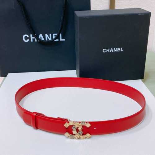 特 Chanel 24S Cc 树脂黑 字母 Logo搭扣 黄铜金属小牛皮腰带 手感柔软 细腻 3.0Cm