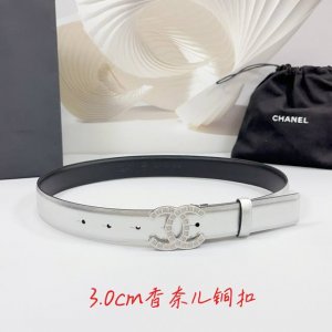 特 3.0Cm 香奈儿腰带，双面头层牛皮皮料，长度：.75.80.85.90.95.100欧，铜五金字母扣原版开模定制庆祝]