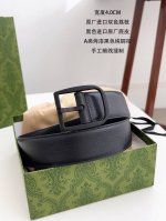 古～奇 专柜同款、宽度4.0 双面原厂皮料，高品质 纯铜扣 顶级