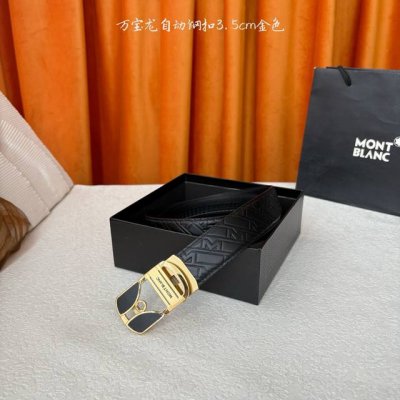 品牌： 万宝龙 Montblanc家持续其一贯的高雅、绅士、精致的风格，进口小牛皮，手感细腻柔软。纯钢自动精品扣，男士必备！宽度：3.5Cm