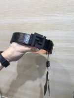 配送专柜包装 打孔针 特 新款 Fd 宽38Mm 老花斜纹F标志造型，原版纯手工搽色皮带，支持Nfc 双层间色扣 搭配标志性F戒子，进口小牛皮制成，镀金表面金属