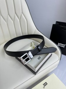 特 Montblanc万宝龙 宽3.5cm 采用头层牛皮 精品针式扣头 自由裁剪商务休闲