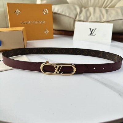 原版包裝 L0Uis Vuitt0N 今季新品 驢家女士原單腰帶 寬度25毫米 定制帆布面搭配荔枝紋底 全新開模標識搭扣 多種顏色可供選擇. 雙面用 百搭款
