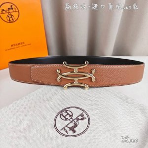 p230 HermèS爱马仕 双头尖 双面原版 原单品质 进口头层牛皮 土黄色荔枝纹搭配黑色平纹 寸半38Mm 配官网双H新款亮金/亮银/砂蓝/砂枪扣