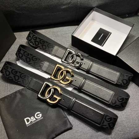 dg 杜嘉班纳，宽4.0Cm Dolce&Gabbana 新款 男士织带印花腰带，搭配徽标搭扣 Lux 鞍皮腰带 - 点击图像关闭