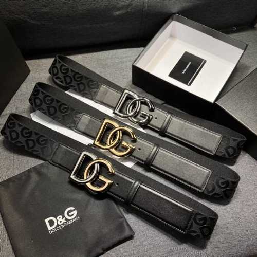 dg 杜嘉班纳，宽4.0Cm Dolce&Gabbana 新款 男士织带印花腰带，搭配徽标搭扣 Lux 鞍皮腰带