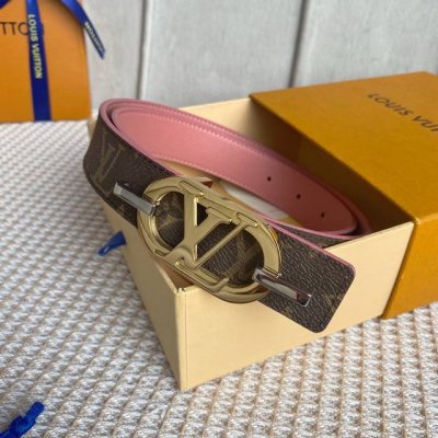 配全套包装礼盒 Lv 女款 寬： 30Mm Louis Vuitton 路易威登 海外代購原單正品來襲 Made In Spain-經典雙面設計 以一當二 Mo