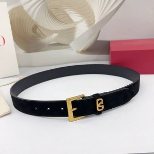 3.0Cm 华伦天奴腰带，双面头层牛皮皮料，长度：.75.80.85.90.95.100欧，针扣原版开模定制庆祝]