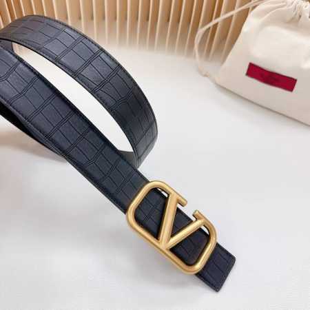 特 4.0Cm 华伦天奴官网新款，双面头层牛皮皮料，长度：85.90.95.100.105.110欧，精品铜五金扣带钢印原版开模定制庆祝] - 点击图像关闭