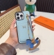 爱马仕手机壳 Hermes荔枝纹插卡手机壳卡包摇摇马挂绳 型号：为了不出现报错型号，请打开本机查看手机设置显示的型号 Iphone16Pro Max 6.9 I