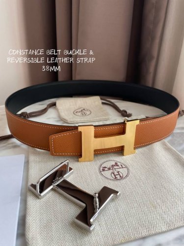 特 Hermes-Constance Belt Buckle & Reversible Leather Strap 38Mm 爱马仕专柜同步 进口Epsom双面