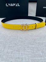 宽度3.0Cm Chanel 香奈儿 原版碰纹牛皮金 银 色镶钻钢扣。