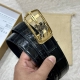 自动扣腰带］巴宝莉 宽3.5Mm 双面进口头层牛皮制作 搭配经典钢扣 真材实料 时尚经典 做工精致 高端男士皮带 长度可裁剪100 125