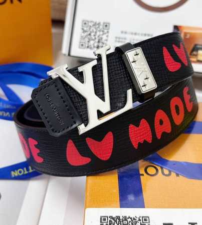 皮带：Lv..路易..威登顶级复刻- 腰带：原单品质百分百进口原厂头层牛皮，保证真皮。镜面设计工艺.真空电镀.永不掉色.24K纯钢扣头层小牛皮涂鸦手绘油画系列双 - 点击图像关闭