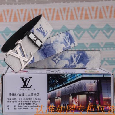 腰带皮带：Lv 路易威登原单牛皮皮带 男款皮带：材质百分百头层牛皮腰带保证真皮皮带，专柜原单品质、做工精细，时尚大牌，送人自用首选包装： 请认准如图专柜包装赠送