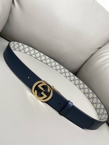 Gucci 古琦官网新款 3.7 最新寬度 雙面用 蘭色啡色黑蘭色進口帆布面料防水料 進口牛皮 非市場便宜 細節部分都會看得到