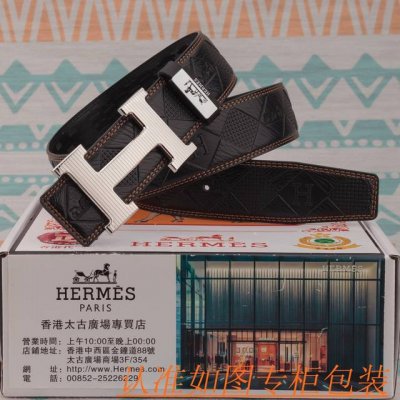 腰带皮带：爱玛仕原单牛皮腰带 男款皮带：材质百分百头层牛皮腰带保证真皮皮带，专柜原单品质、做工精细，时尚大牌，送人自用首选包装： 请认准如图专柜包装赠送打孔器手