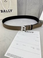 3.5Cm Bally 巴利 平纹 内衬头层小牛皮 ：配有金 银 字母扣头该皮带可调节，且能根据需要剪裁质量保证达到修身效果